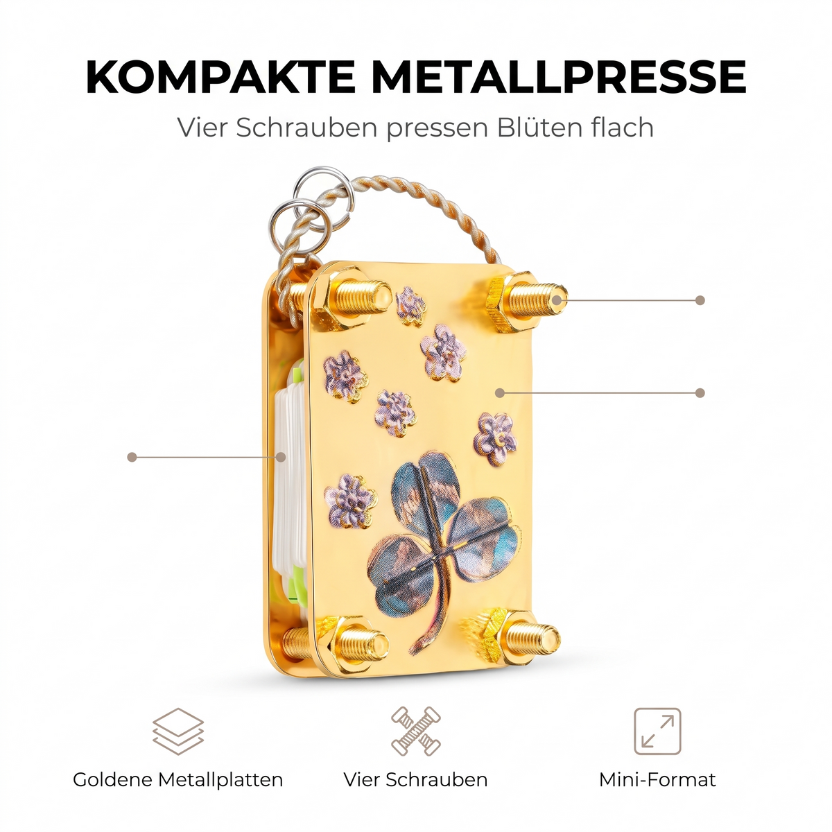 Metall-Blumenpresse für bleibende Erinnerungen